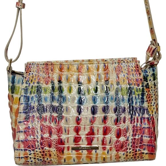 BRAHMIN Melbourne Leather  Hillary Crossbody In Celebrate - Picture 3 of 16